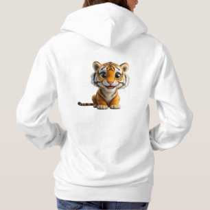 Cute Orange and White Tiger  Hoodie