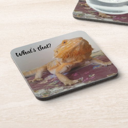 Cute Orange Bearded Dragon Picture Coaster