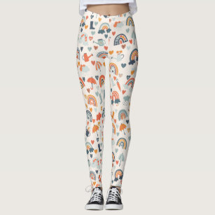 Pastel Rainbow Pattern Leggings