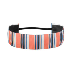 Cute orange blue stripes athletic headband