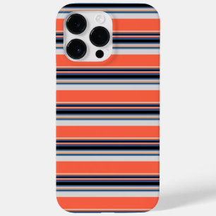 Cute orange blue stripes Case-Mate iPhone 14 pro max case