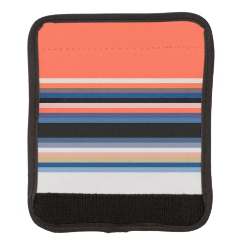 Cute orange blue stripes luggage handle wrap