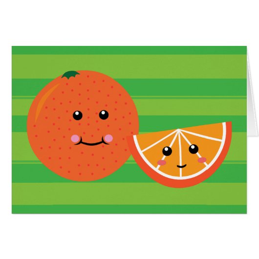 Cute Orange Cards (Front Horizontal)