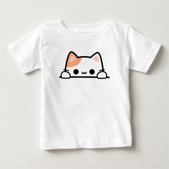 Cute orange cat  baby T-Shirt (Front)