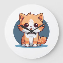 Cute Orange Cat Button Pin