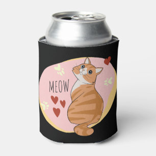 Cute orange cat can cooler