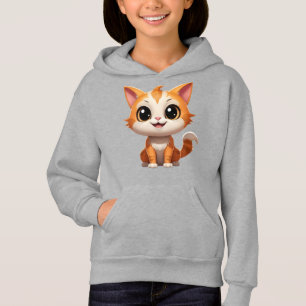 Cute Orange Cat Cartoon Style Character-89738 Hoodie