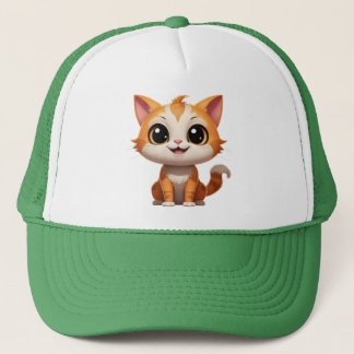 Cute Orange Cat Cartoon Style Character-89738 Trucker Hat