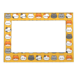 Cute Orange Cat Face  Magnetic Frame