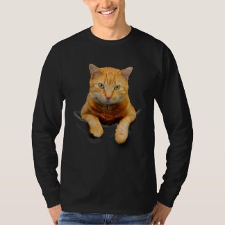 Cute Orange Cat in Pocket  Cat T-Shirt