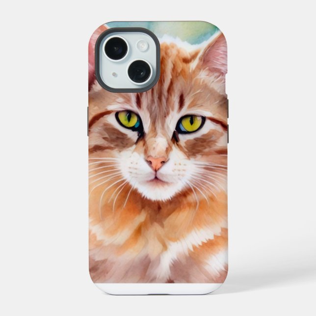 Cute Orange Cat Iphone Case (Back)