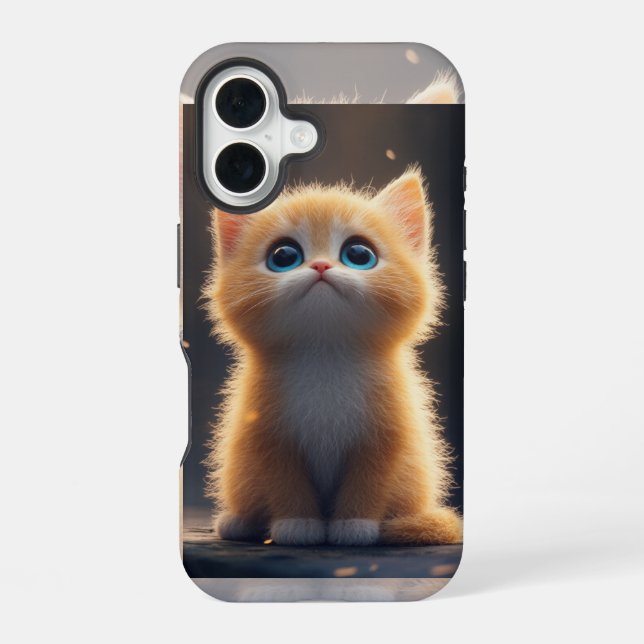 Cute Orange Cat Iphone Case (Back)