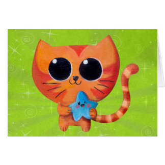 Cute Orange Cat with Star Cards