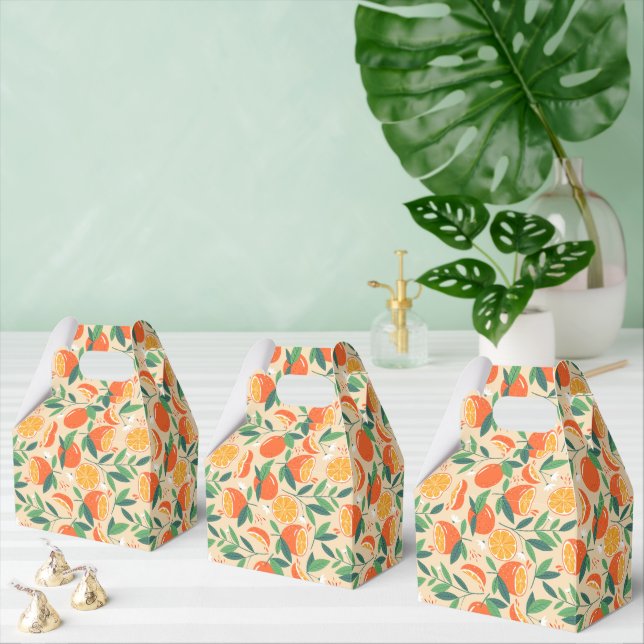 cute orange citrus fruit party  favor boxes (Multiple)