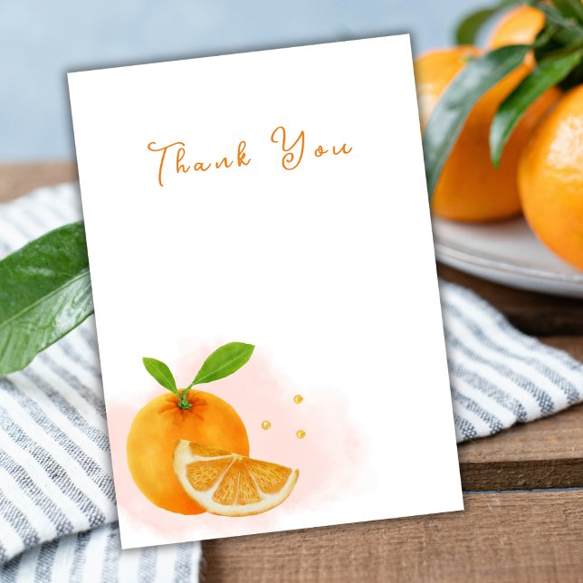 Cute Orange Citrus Template Baby Shower Thank You  (Cute Orange Citrus Template Baby Shower Thank You)