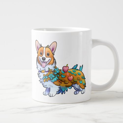 Cute Orange corgi for a positive mood Giant Coffee Mug