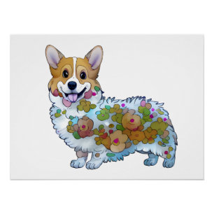 Cute Orange corgi for a positive mood Poster