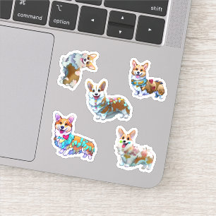 Cute Orange corgi for a positive mood  Sticker