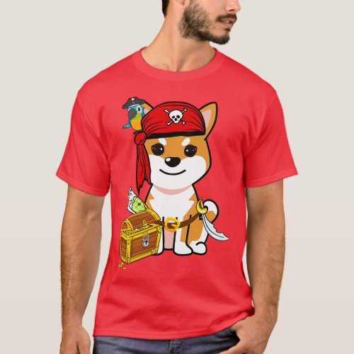 Cute orange dog is a pirate T_Shirt