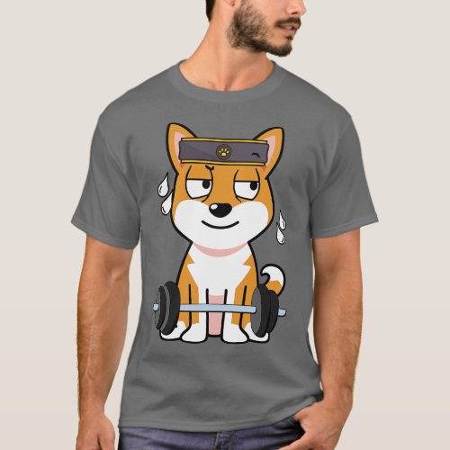 Cute orange dog is exercising T_Shirt