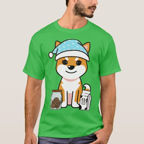 Cute orange dog is having a midnight snack T_Shirt