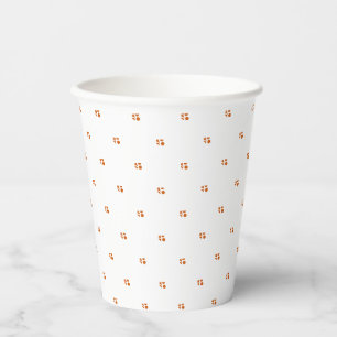 Cute orange fall foliage leaf pattern Thanksgiving Paper Cups