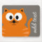 Cute Orange Fat Cat with Taupe Personalized