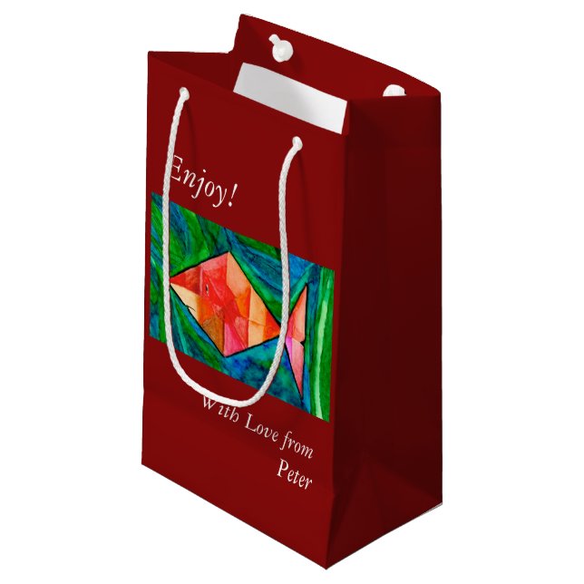 Cute Orange Fish Gift Bag (Front Angled)