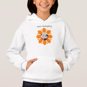 Cute Orange Flower Frame for Pet Photo Fall Hoodie