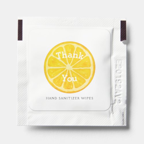 Cute Orange Fruit Slice Thank You Hand Sanitizer Packet