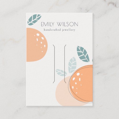 Cute Orange Fruity Abstract Bold Hair Clip Display Business Card