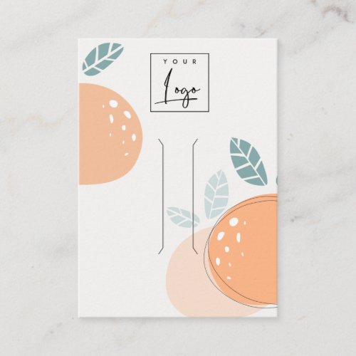Cute Orange Fruity Abstract Bold Hair Clip Display Business Card