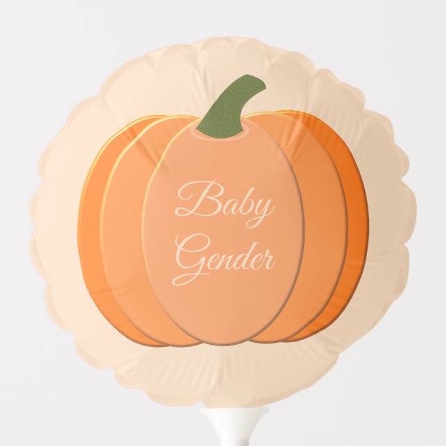 Cute Orange Gender Neutral Pumpkin Baby Shower Balloon (Front)