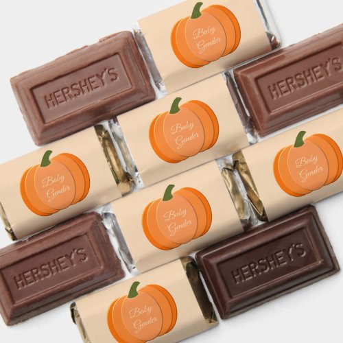 Cute Orange Gender Neutral Pumpkin Baby Shower Hersheys Miniatures