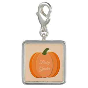 Cute Orange Gender Neutral Pumpkin Custom Charm