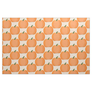 Cute Orange Gender Neutral Pumpkin Custom Fabric