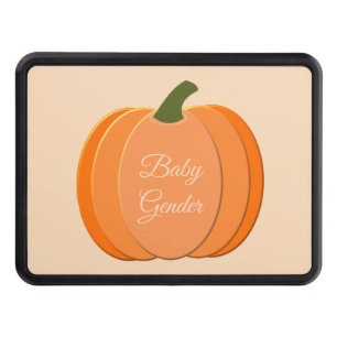 Cute Orange Gender Neutral Pumpkin Custom Hitch Cover