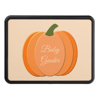 Cute Orange Gender Neutral Pumpkin Custom Hitch Cover