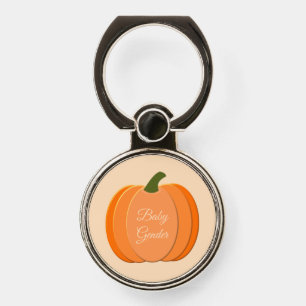 Cute Orange Gender Neutral Pumpkin Custom Phone Ring Stand