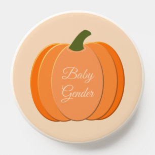 Cute Orange Gender Neutral Pumpkin Custom PopSocket
