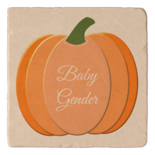 Cute Orange Gender Neutral Pumpkin Custom Trivet