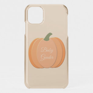 Cute Orange Gender Neutral Pumpkin Custom iPhone 11 Case