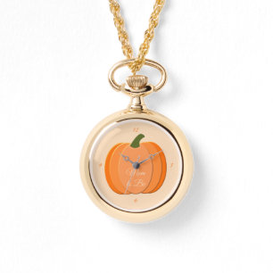Cute Orange Gender Neutral Pumpkin Mom to Be Watch