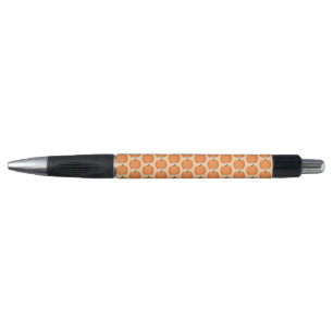 Cute Orange Gender Neutral Pumpkin Patterned Pen