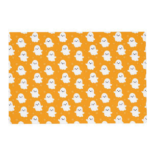 Cute Orange Ghost Pattern – Halloween Design Placemat