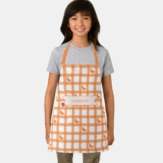 Cute Orange Gingham Apron