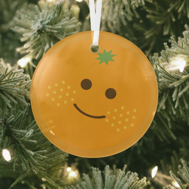 Cute Orange  Glass Ornament (Insitu)