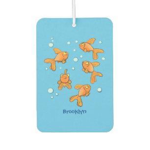 Cute orange goldfish cartoon illustration  air freshener