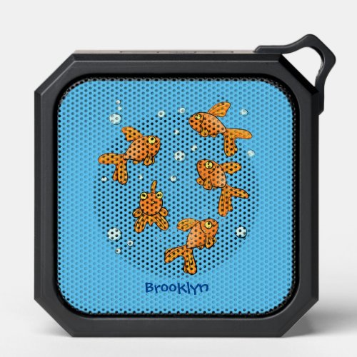 Cute orange goldfish cartoon illustration bluetooth speaker