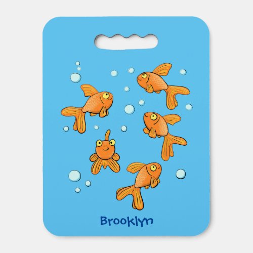 Cute orange goldfish cartoon illustration seat cushion